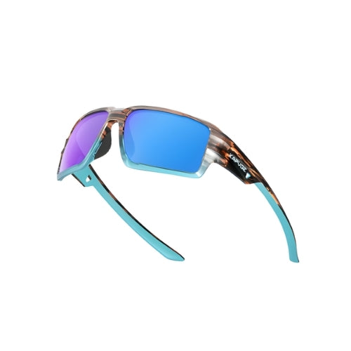 Kapvoe polarized sunglasses UV400 with blue mirrored lenses and turquoise temples by BikerZoneZ on Tampa Home & Garden Store