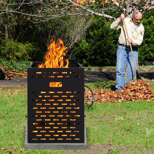 30 Inches Ultra Thick Burn Barrel with Venting Patterns and 4 Cross Braces - Tampa Home & Garden Store