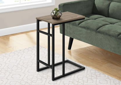 C Shaped Accent Table for Sofa and Bedside Use