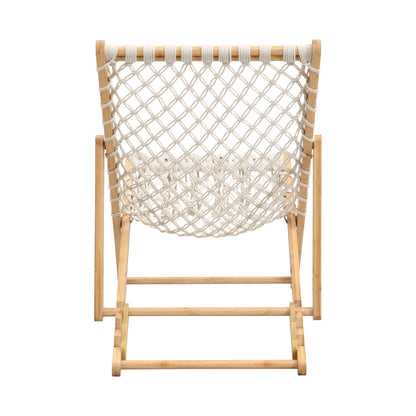 Bamboo weaving chair set with handwoven rope lattice back for outdoors HouseOfZazla on Tampa Home & Garden Store