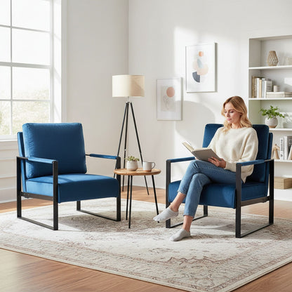 Mid Century Modern Chair With a Metal Frame