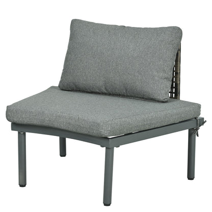 Outdoor Patio 6 Piece Sofa Set And Cushions