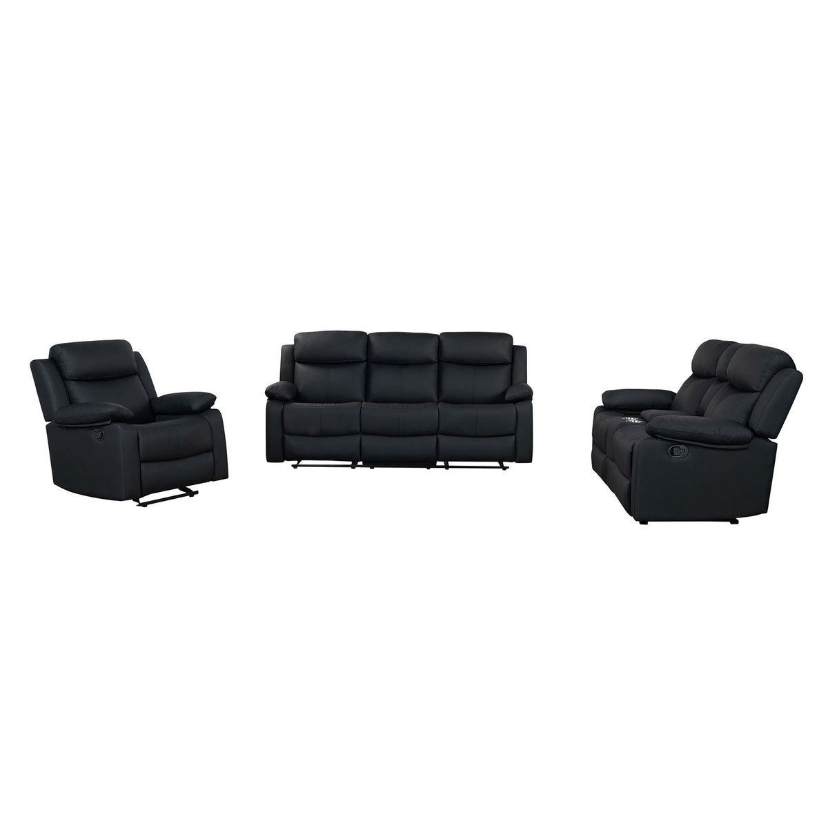 Blanche Glider Recliner With Led And Pillow Arms