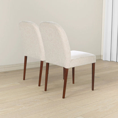 Capri Dining Chair Set of 2 Beige Linen Deluxe