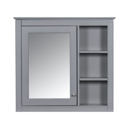 Gray bathroom vanity with medicine cabinet by HouseOfZazla; 2 soft-close doors, 4 drawers on Tampa Home & Garden Store