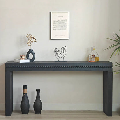 Modern Rustic Wood Coffee Table with Floating Top