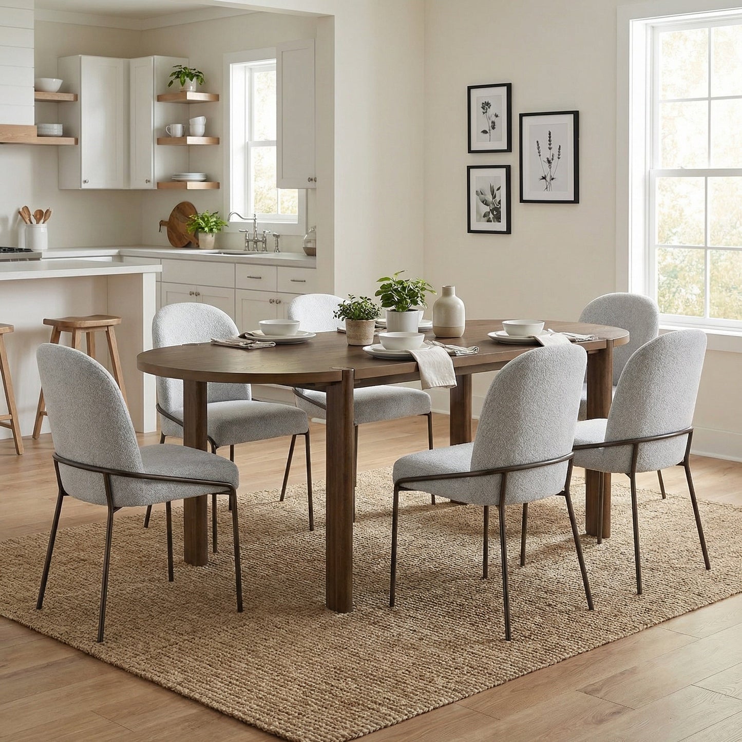 Rustic Farmhouse Dining Table and Chairs