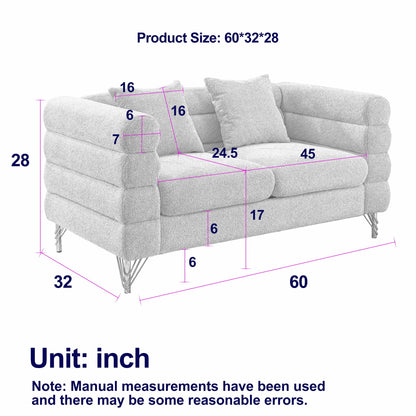 Large Sectional Sofa With Deep Seat and Pillows