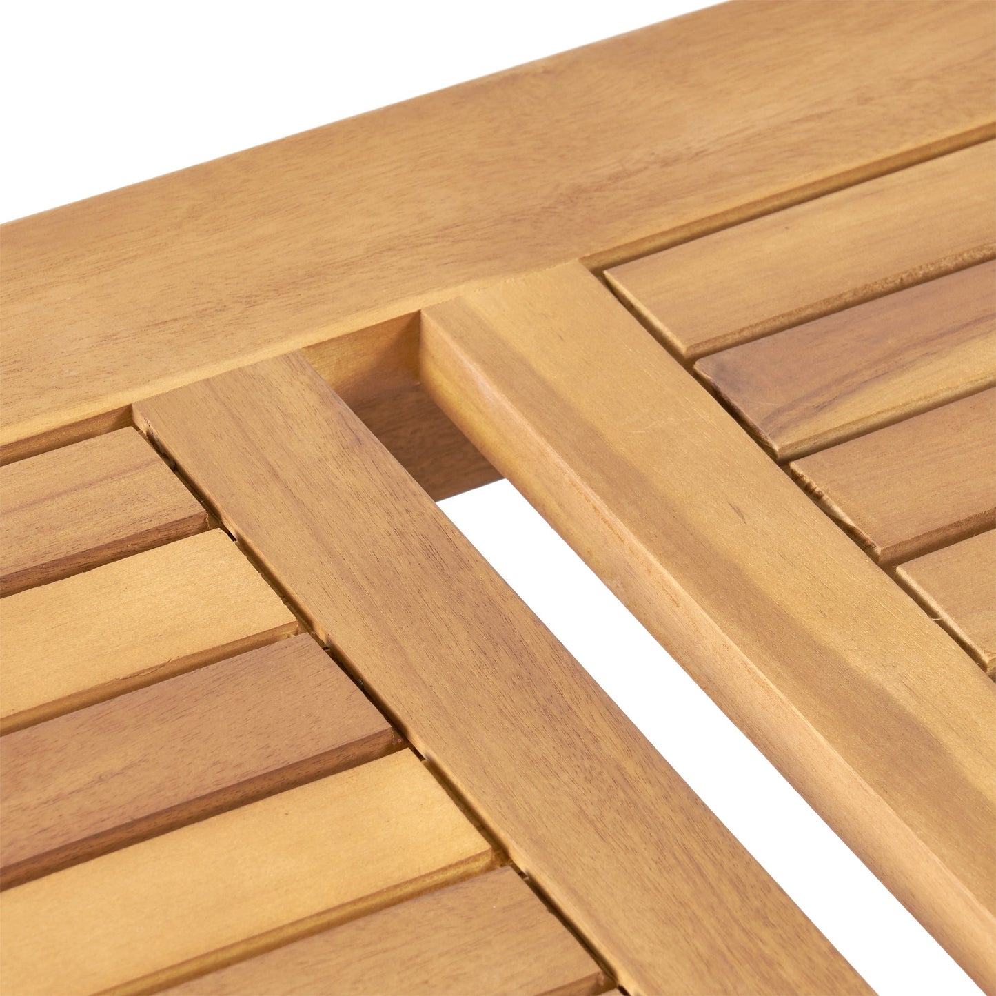 Caydon 2 Club Chairs + Table outdoor furniture set wood slat surface on Tampa Home & Garden Store