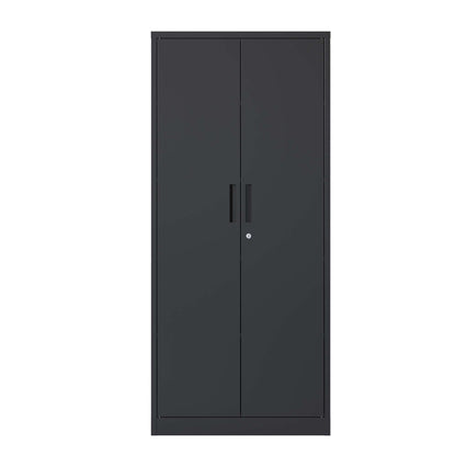 Steel garage storage cabinet by HouseOfZazla with adjustable shelves and lock, two-door on Tampa Home & Garden Store