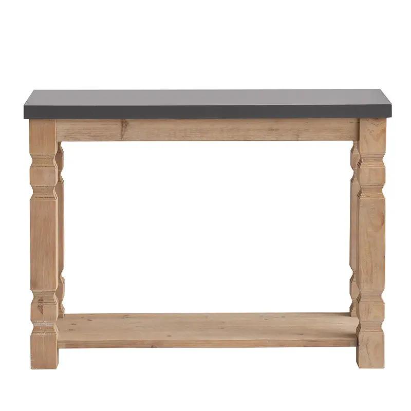 Rustic Modern Console Table With Concrete Top