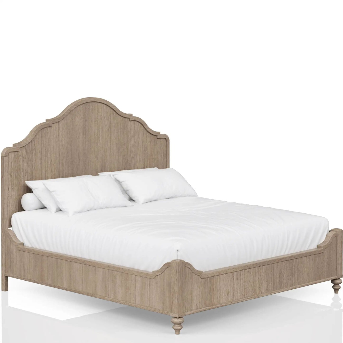 Elegant Panel Bed With Transitional Casual Design