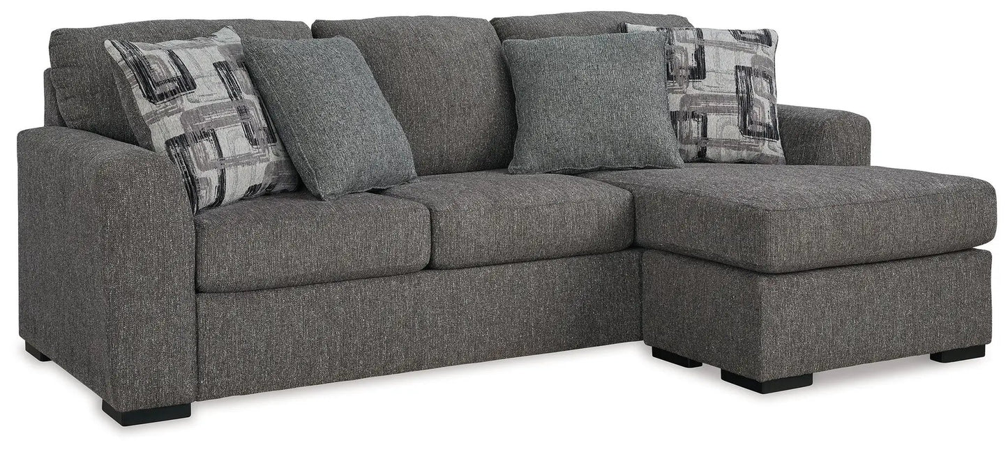 Gardiner Sofa Chaise in Pewter for Living Room
