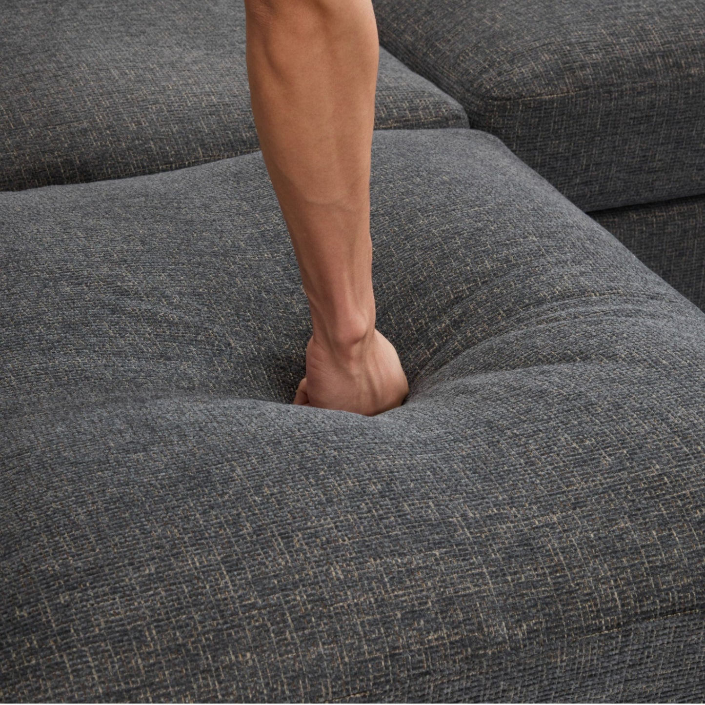 Sectional Sofa Modular U-Shaped With Ottoman & USB Ports by HouseOfZazla gray fabric 2pc on Tampa Home & Garden Store