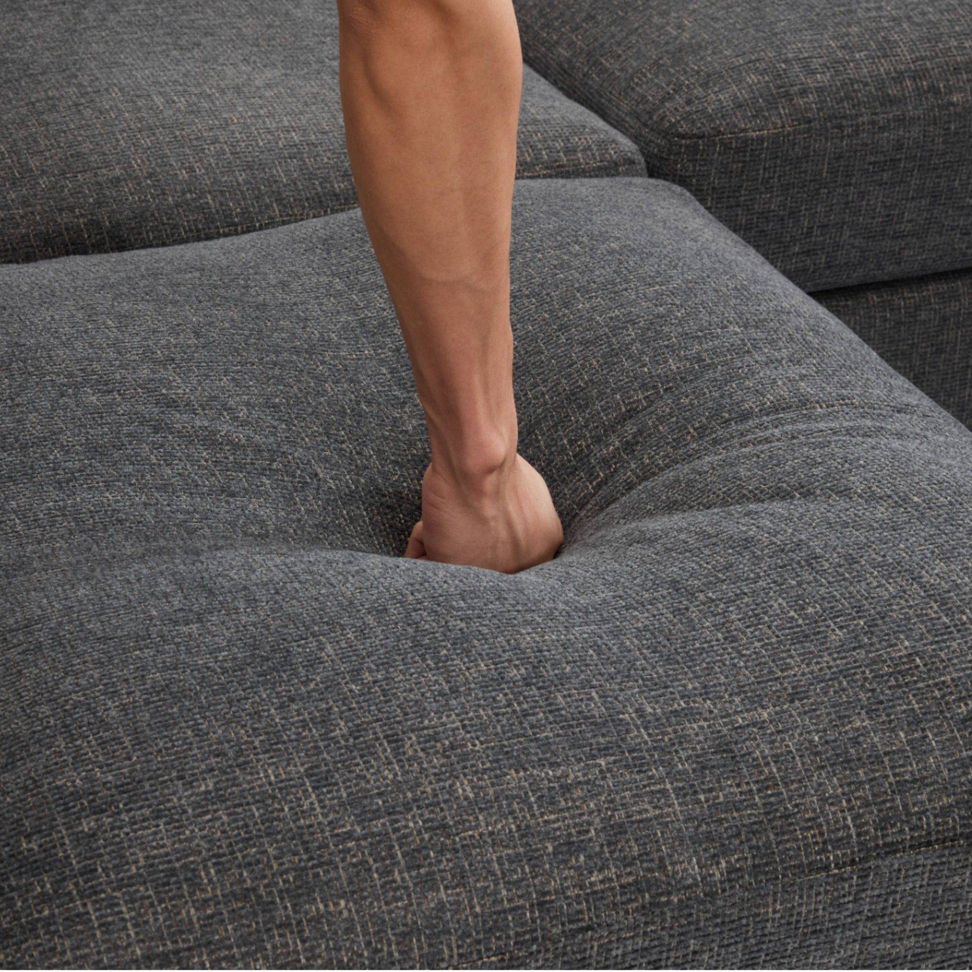 Sectional Sofa Modular U-Shaped With Ottoman & USB Ports by HouseOfZazla gray fabric 2pc on Tampa Home & Garden Store