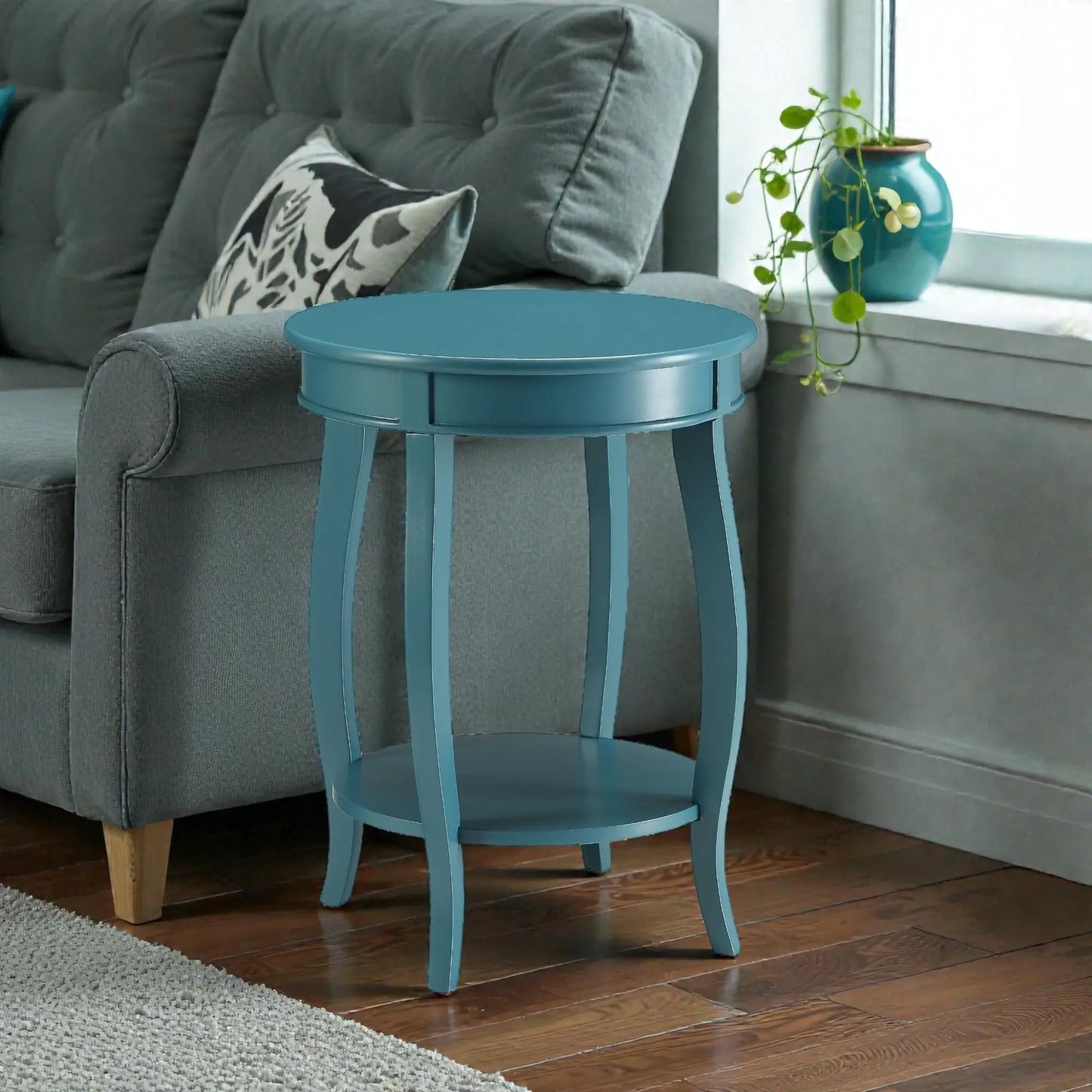 Aberta Storage Accent Table with Solid Wood Legs