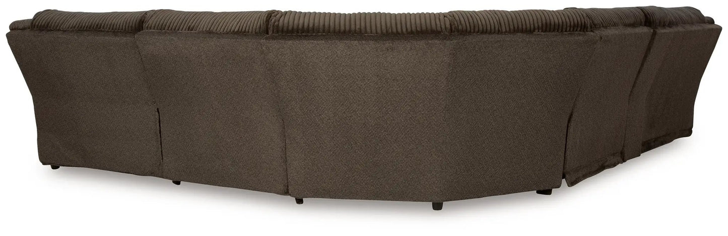 Top Tier Corduroy Reclining Sectional with Chaise