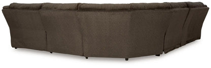 Top Tier Corduroy Reclining Sectional with Chaise