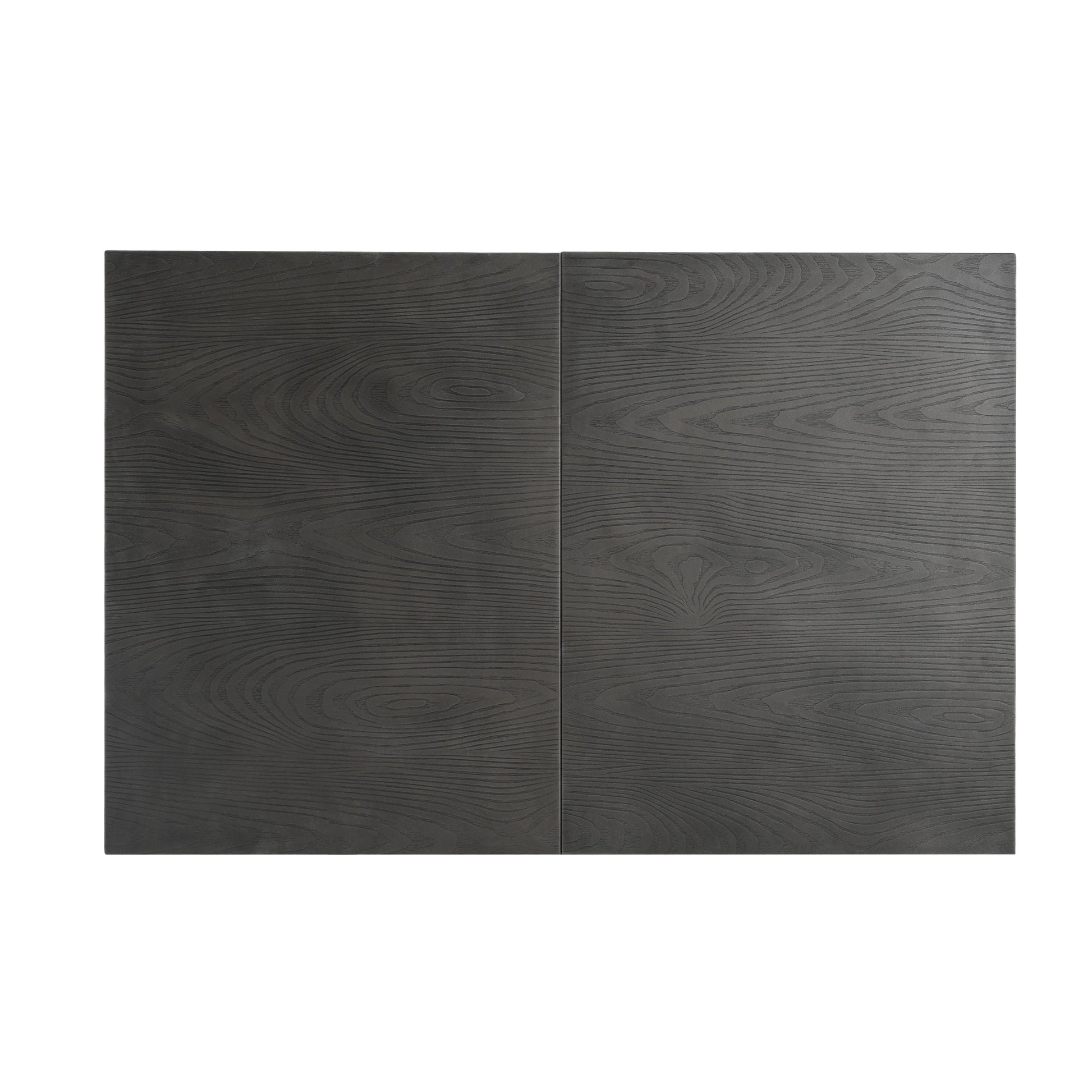 Extendable rectangle aluminum fire pit table HouseOfZazla with dual-panel dark wood-grain on Tampa Home & Garden Store