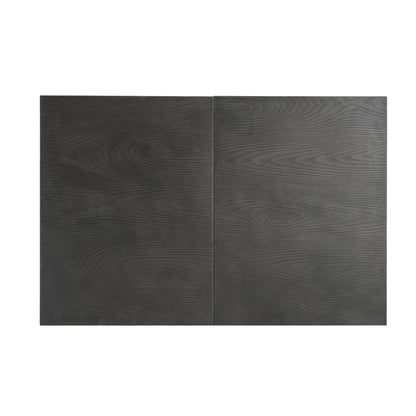 Extendable rectangle aluminum fire pit table HouseOfZazla with dual-panel dark wood-grain on Tampa Home & Garden Store