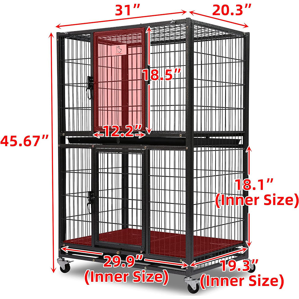 31" Two-Tier Dog Crate 46A - Tampa Home & Garden Store