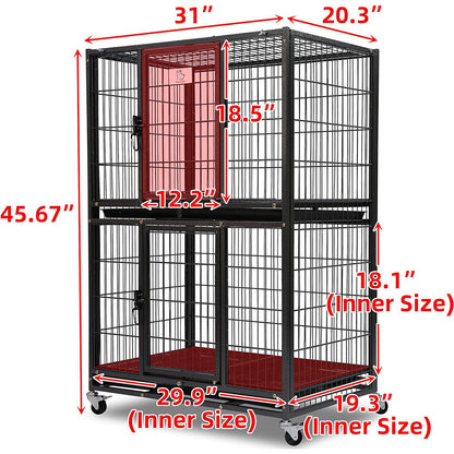 31" Two-Tier Dog Crate 46A - Tampa Home & Garden Store
