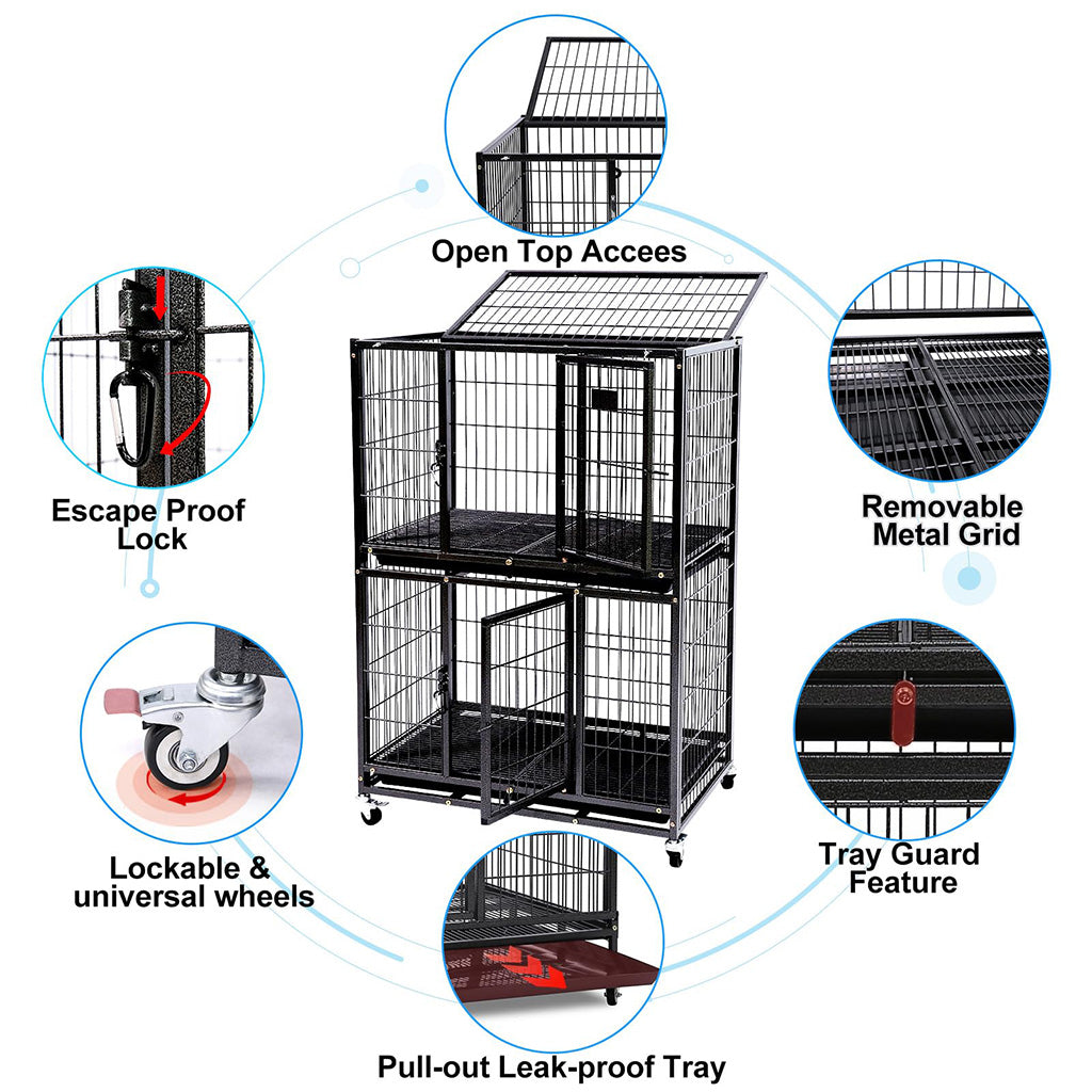 31" Two-Tier Dog Crate 46A - Tampa Home & Garden Store