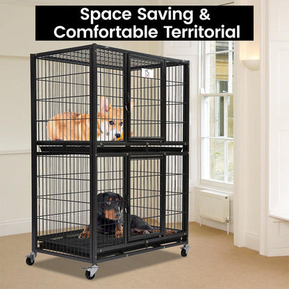 31" Two-Tier Dog Crate 46A - Tampa Home & Garden Store
