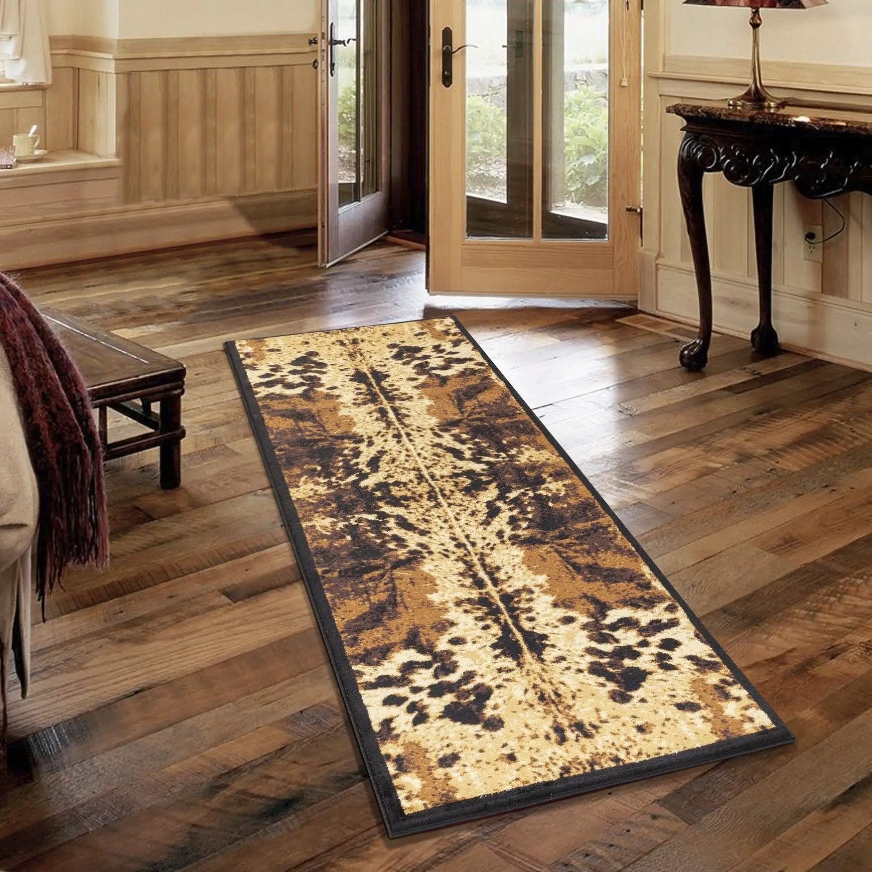 Tribes GC_YLS4008 Southwest Area Rug tan brown cowhide pattern by Unique Piece Furniture on Tampa Home & Garden Store