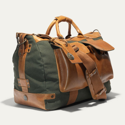 Signature Canvas and Leather Travel Duffle Bag