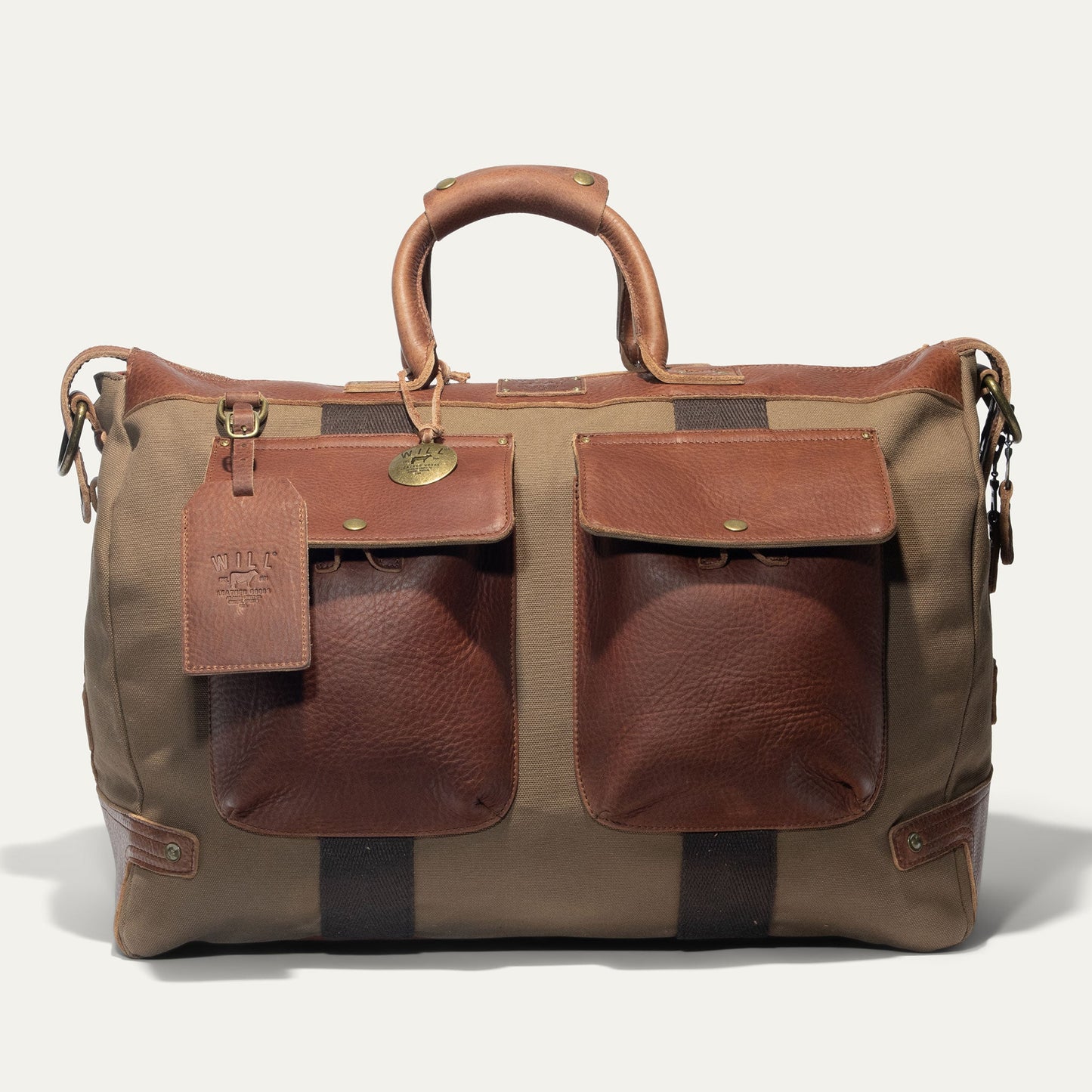 Signature Canvas and Leather Travel Duffle Bag