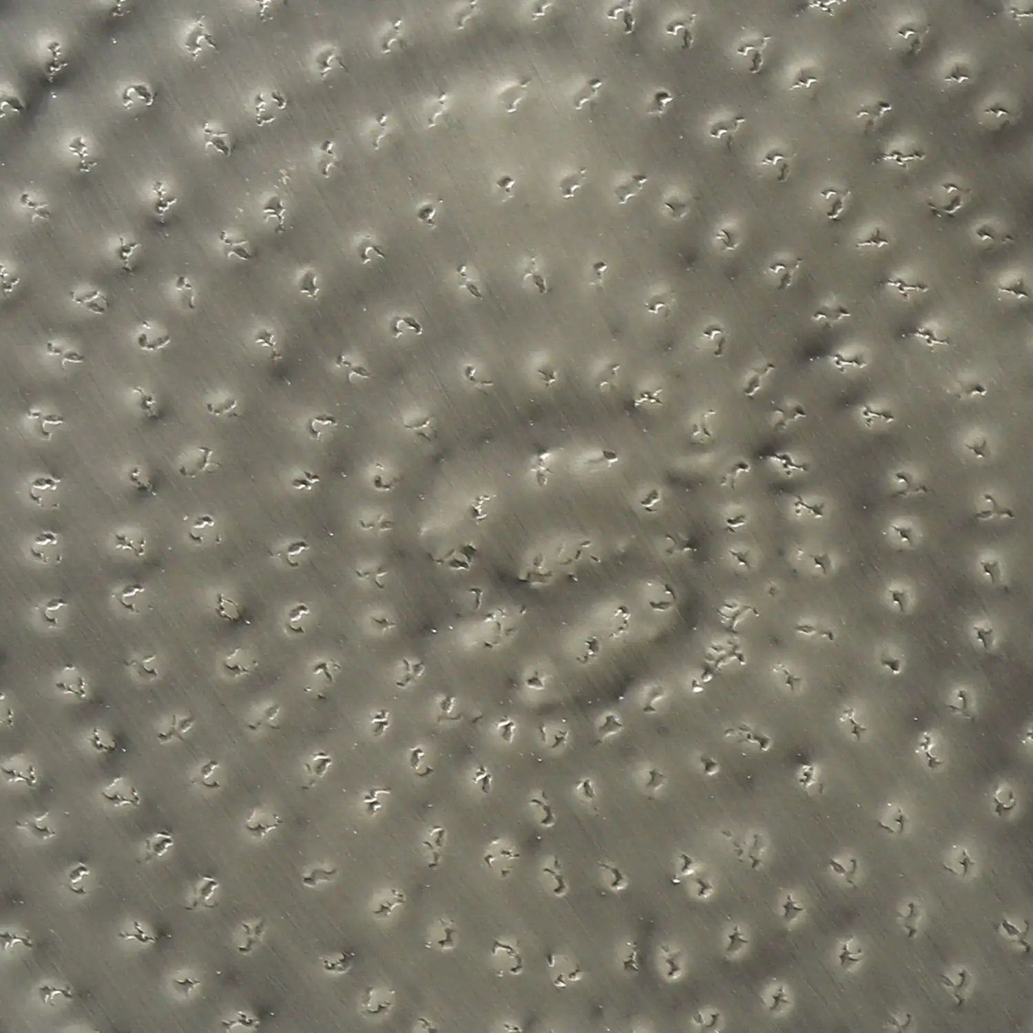 Drum Accent Side Table metal surface with brushed stainless hammered texture on Tampa Home & Garden Store