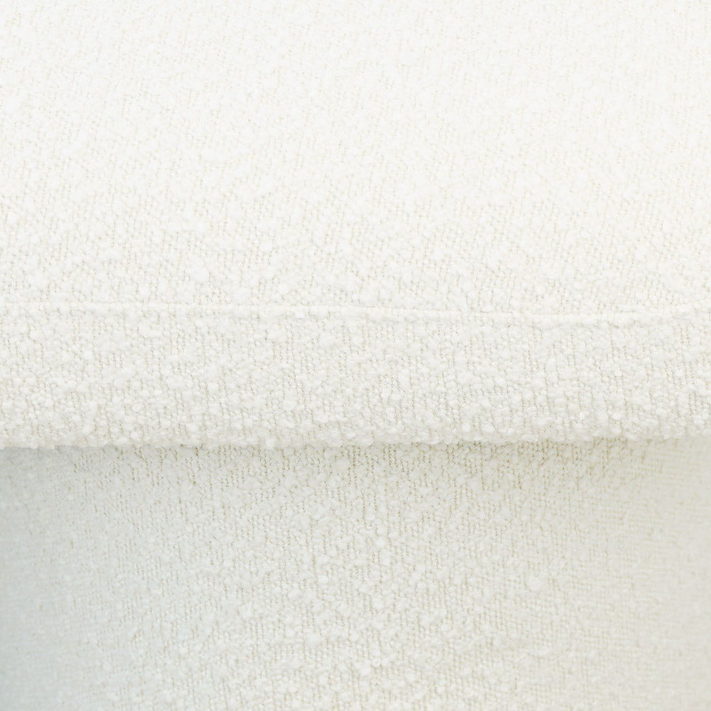 Ivory Randolph boucle upholstered bench fabric texture by HouseOfZazla on Tampa Home & Garden Store