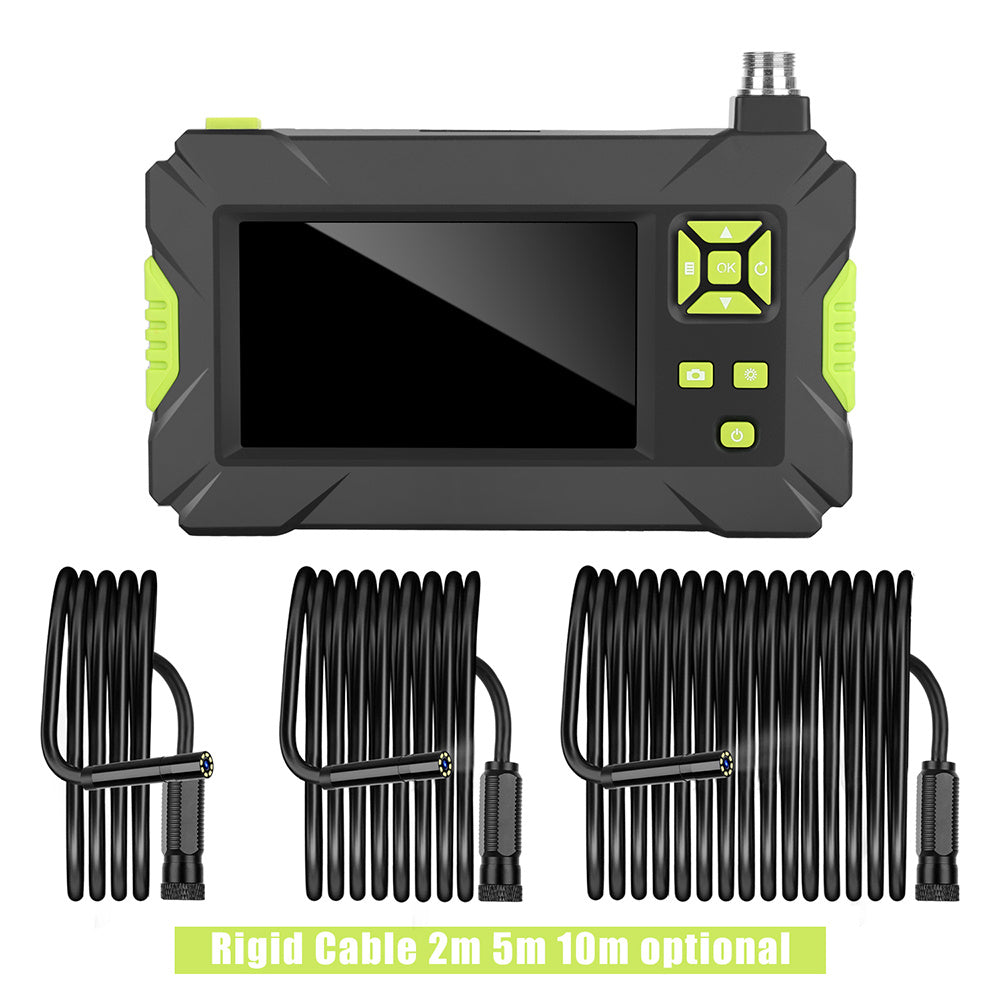 Endoscope HD camera handheld with 4.3in display, neon lime accents and three coiled cables on Tampa Home & Garden Store