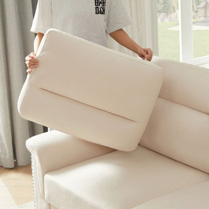 Three Seater Elegant Stationary Sofa for Living