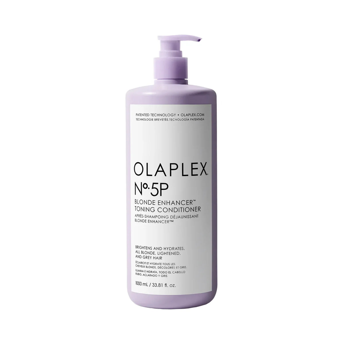 Olaplex No.5P Blonde Enhancer Toning Conditioner bottle in lavender purple by Nava Beauty on Tampa Home & Garden Store