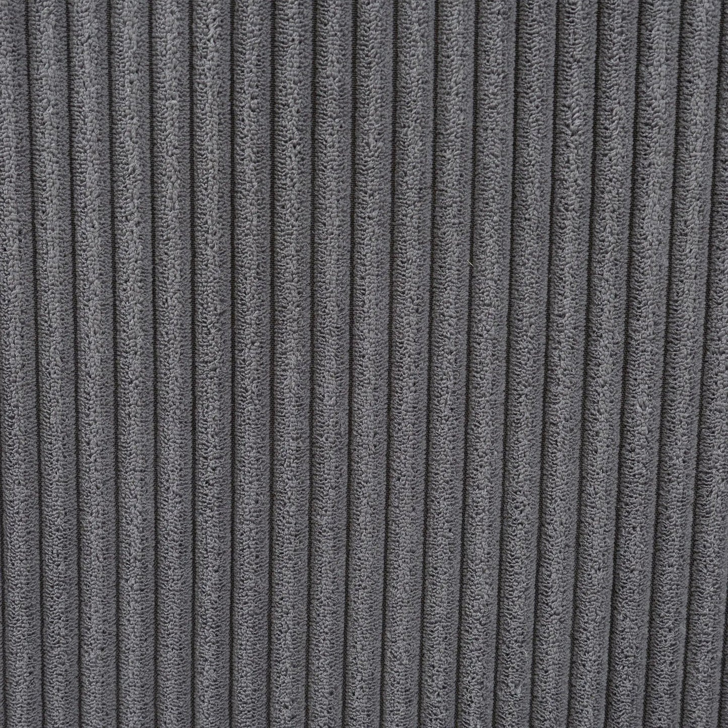 Melody sleeper sectional sofa upholstery close-up in gray with vertical ribbed stripes on Tampa Home & Garden Store