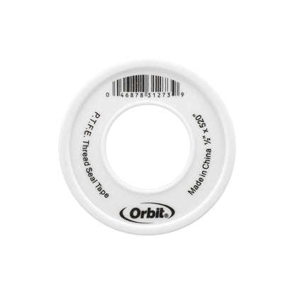 Orbit Irrigation 1/2 in x 520 in pipe thread seal tape on white plastic spool on Tampa Home & Garden Store