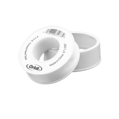 Orbit Irrigation 1/2 in x 520 in pipe thread seal tape spool, white plastic on Tampa Home & Garden Store