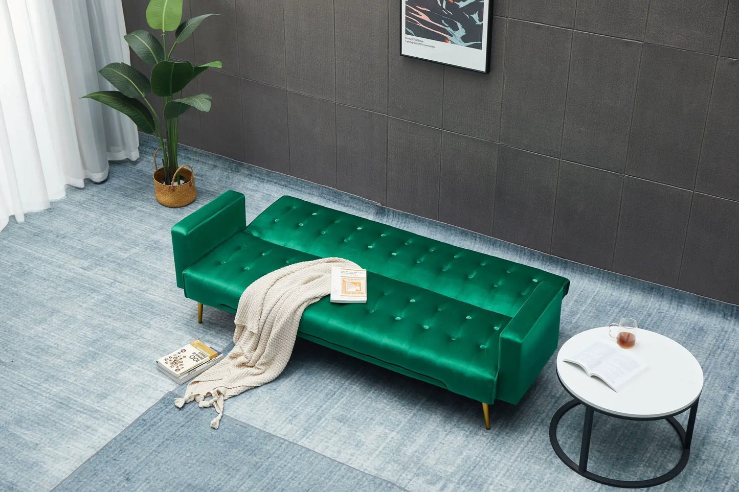 Compact Design Sofa Bed with Premium Fabric