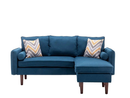 Mia sectional sofa chaise with USB charger in teal blue by Unique Piece Furniture on Tampa Home & Garden Store
