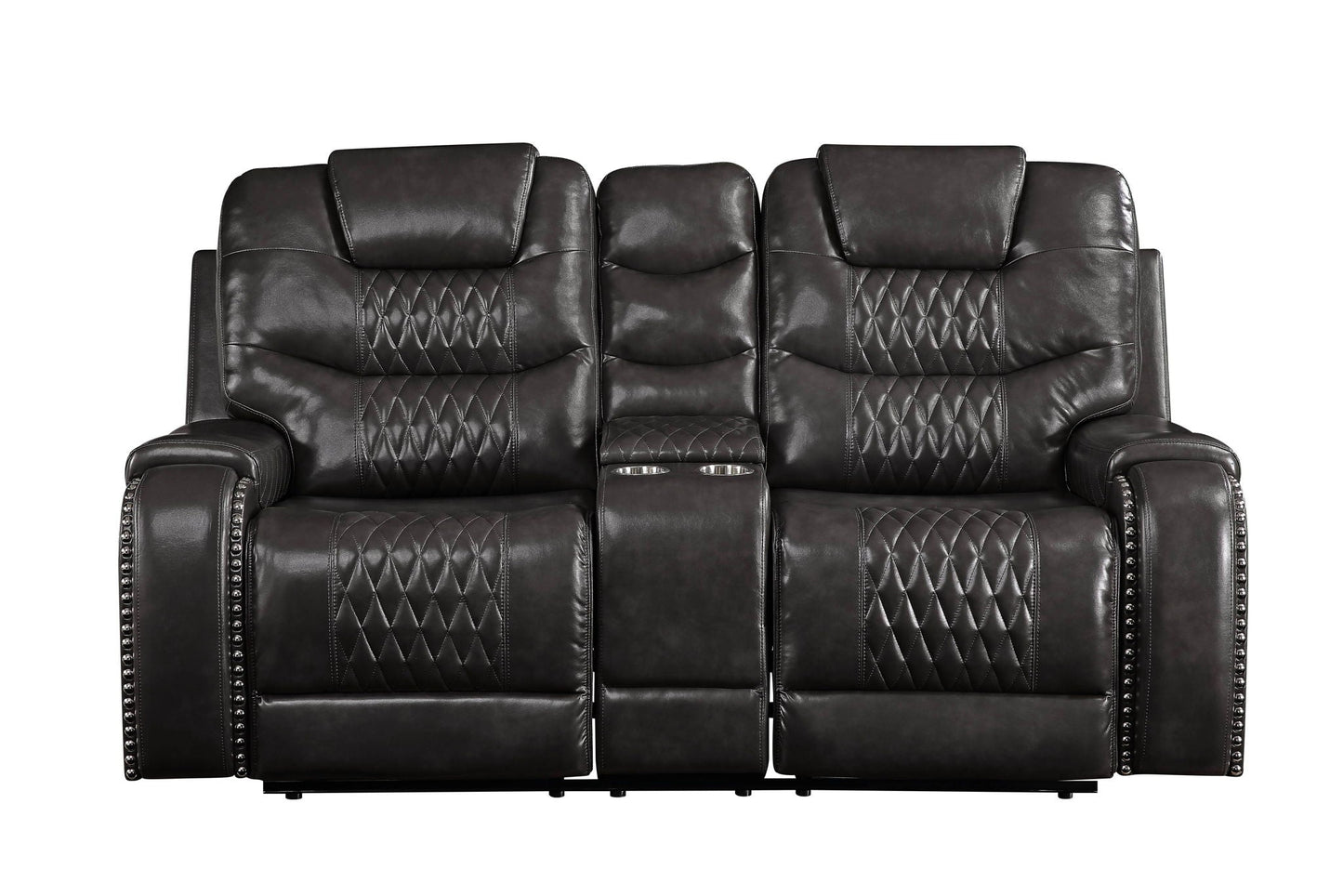 Braylon Brown Recliner Loveseat and Console
