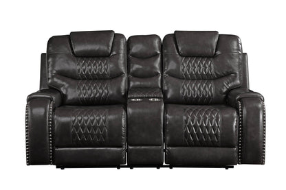 Braylon Brown Recliner Loveseat and Console