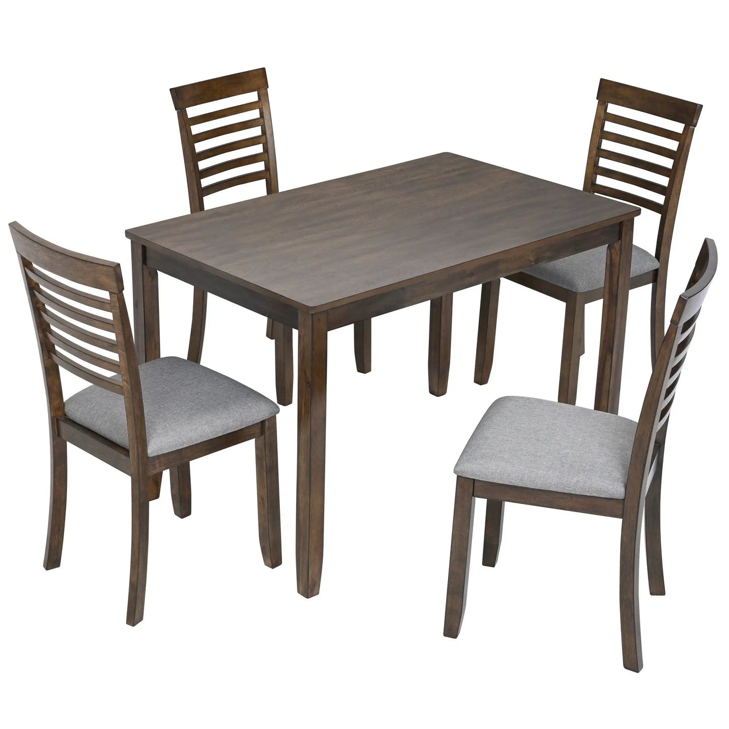 5 Piece Modern Dining Set Table With Chairs