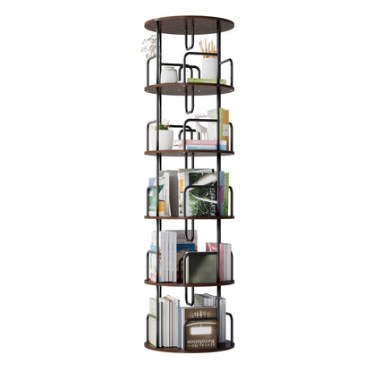 Rotating Bookshelf Tower 5 Tier Spinning Shelf