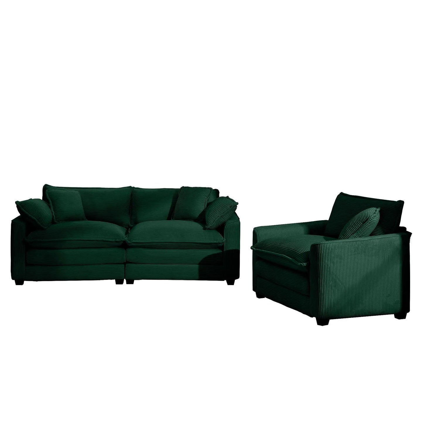 Elegant Sectional Sofa Set with Deep Seats