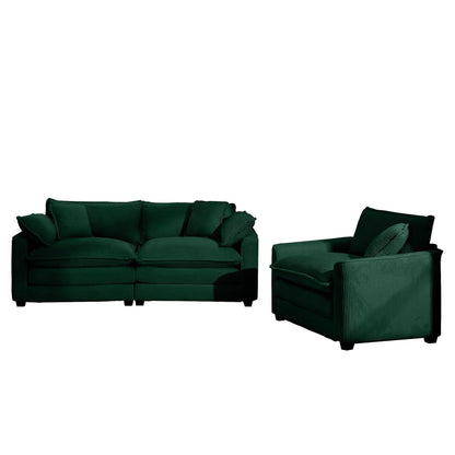 Elegant Sectional Sofa Set with Deep Seats