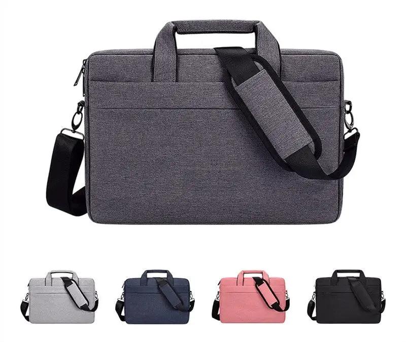 FLIPSTYLEZLLC gray laptop bag with top handles and adjustable strap; also in navy pink black on Tampa Home & Garden Store