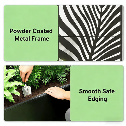 Outdoor Raised Garden Bed and Privacy Screen