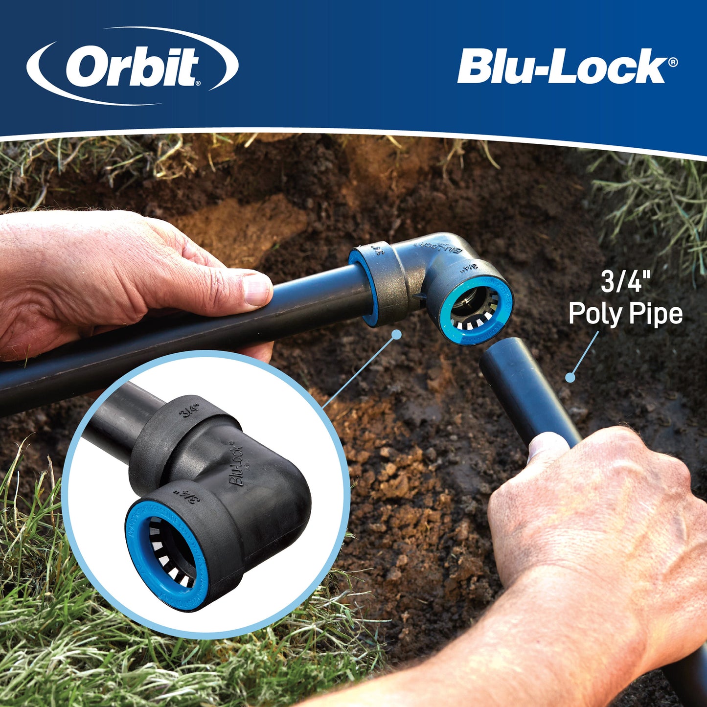 3/4" Blu-Lock Elbow 31374